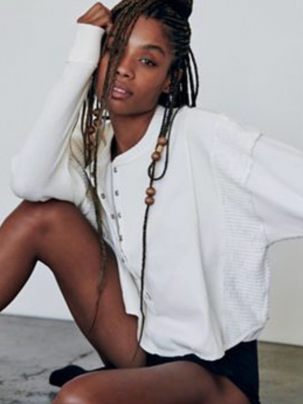 FP Movement by Free People Back To Me Layer in Brushed Sail (Off-white)